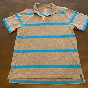 Old Navy Men’s Polo Size M Blue/Gray Stripes